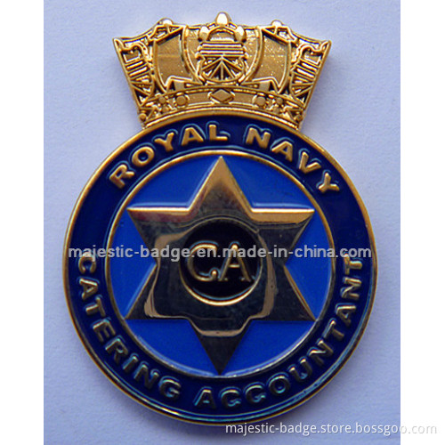 Brass Die Struck Royal Navy Pin (MJ-PIN-095)
